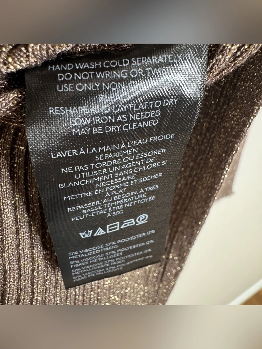 NWT Anthropologie Medium P Ribbed‎ Bronze Metallic Longline Duster Cardigan Zip